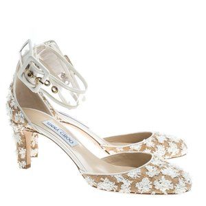 Jimmy Choo Moscow Floral Woven Heel